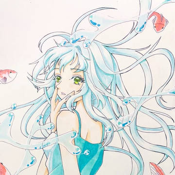水中の女の子