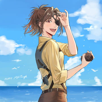 ハンジさんと海