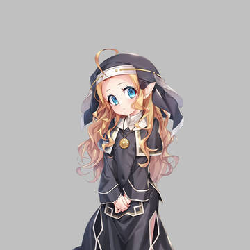 『隷従の聖侍祭ルフィア』キャラクター完成立ち絵&立ち絵ラフ