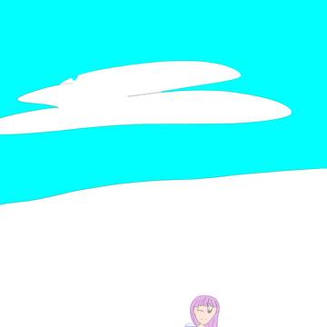 水をあげた後の女の子