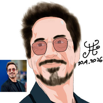 Robert Downey JR artwork by JHF