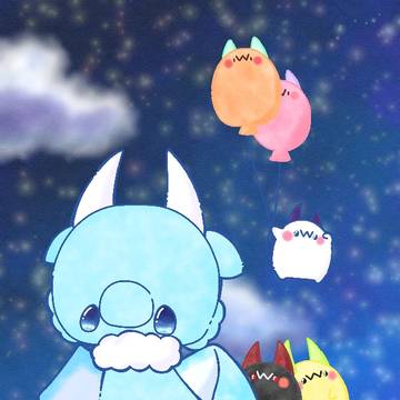 ドラゴンと雪もっち
