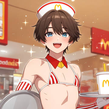 マクドナルド制服風美少年