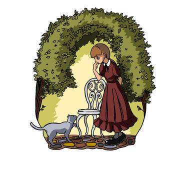 猫と女の子