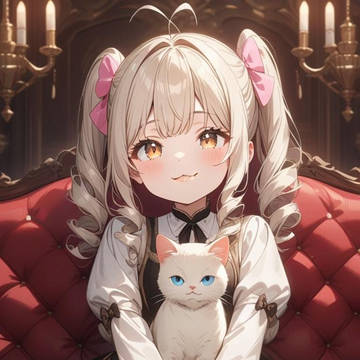 こはくと白猫