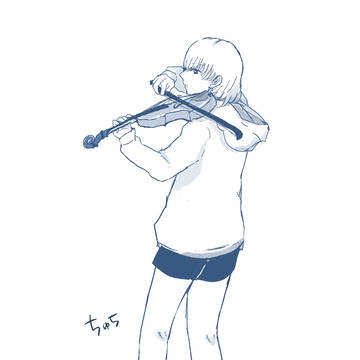 ヴァイオリンを弾く