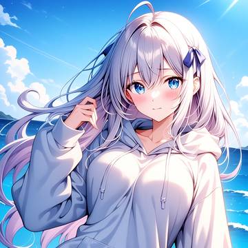 海辺パーカーショット