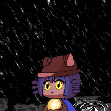 在雨中