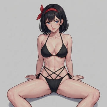 비키니 입고 포즈 취하는 드리미