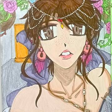 radhika fancy dress face