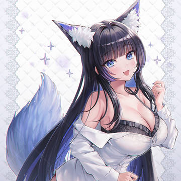 Skeb リクエスト狐耳な白シャツ娘🤘*˖ ࣪