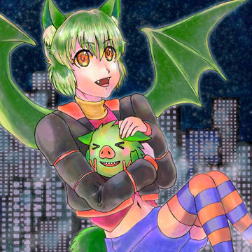 ヴァンパスちゃんとチビコウモリ