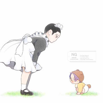 新米メ島さんと赤ん坊