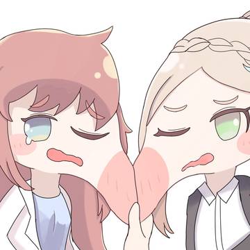 同時にほっぺ引っ張られるアメエレすき