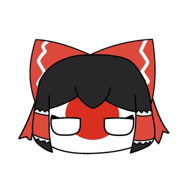 Reimu hakurei countryball ( ̄__ ̄)