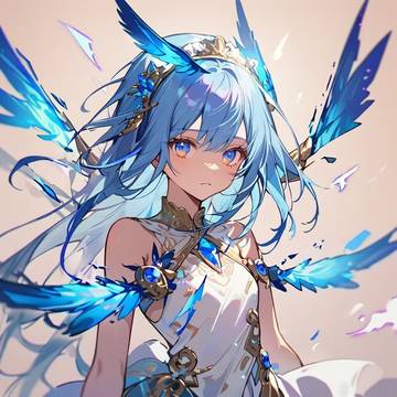 蓝翼少女的注视