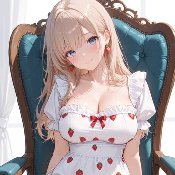 いちごワンピ…似合ってる？