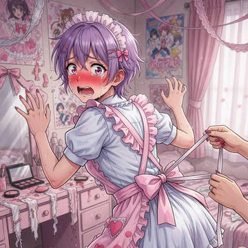 【今日のお題:エプロン】絶壁×涙目!男の娘の不本意女装