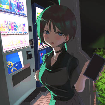 夜の自販機