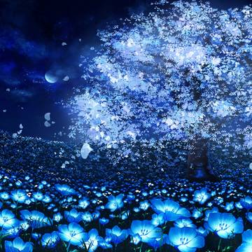 世にも不思議な青色の桜