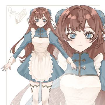 バレンタインで描いた子のキャラデザ