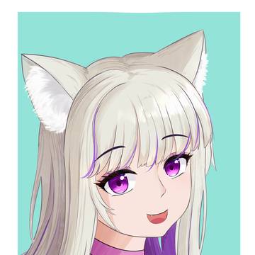 White Haired Catgirl