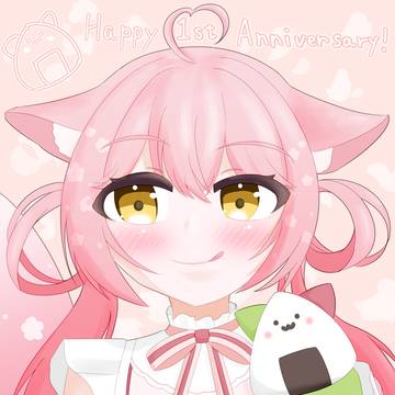 さくらちゃん１周年🍙🍒