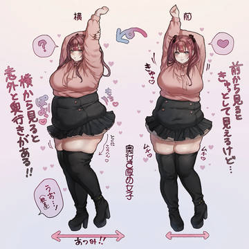 奥行き厚め女子