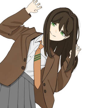 わぁってする女の子