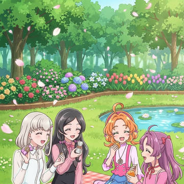あんみく❤️ぷりめろ✨️4人でピクニック