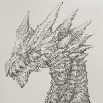 鉛筆デッサン 鋼龍クシャルダオラ