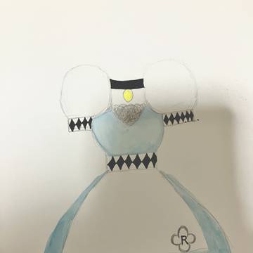 水色ワンピース
