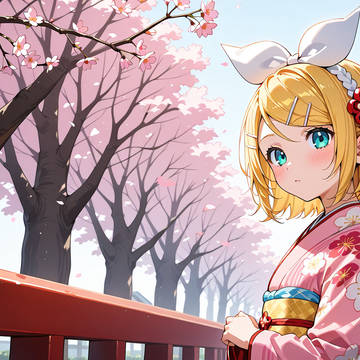 桜　鏡音リン