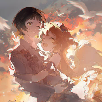 金色の夕焼け雲🌇✨️