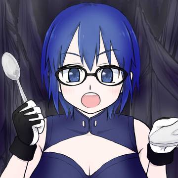 戦闘服でカレーを欲しがるシエル先輩
