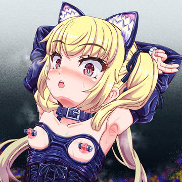 ワキ見せする黒猫