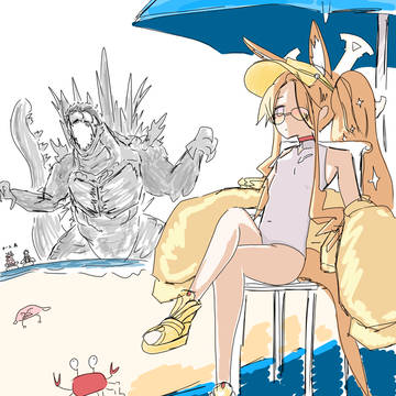 平和なビーチ