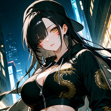 着物と龍をストリートファッションにしてみたというやつ。