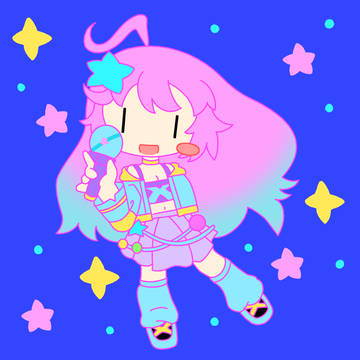 こんぺとリリィ描きました。