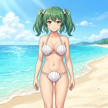 キスメの貝殻ビキニ姿