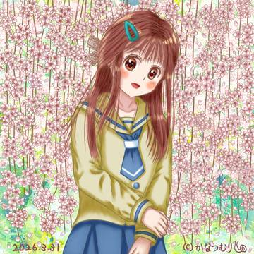 🌸枝垂れ桜と女の子🌸