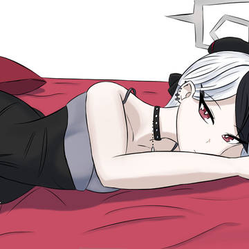 Kayoko lying down