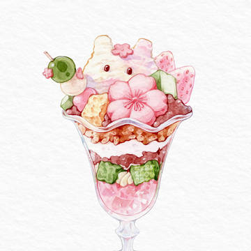 桜抹茶パフェ