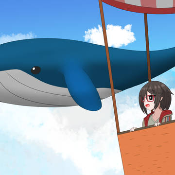 空に浮かぶクジラ