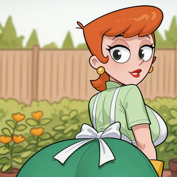 Mom gardening