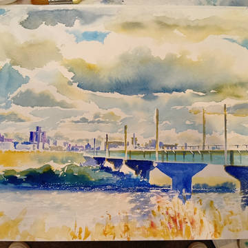 雲と鉄橋