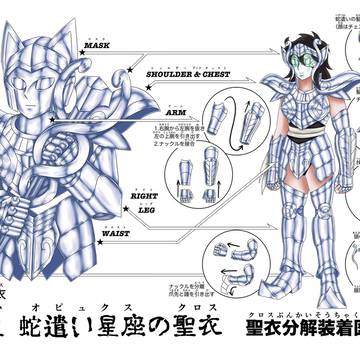 【リメイク版】新生蛇遣い星座の聖衣分解装着図