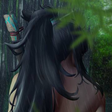 in a bamboo forest with Qiuyuan