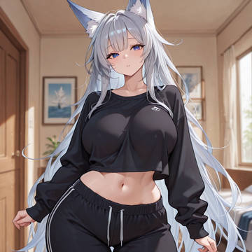 Shinano - sweatpants and cute.