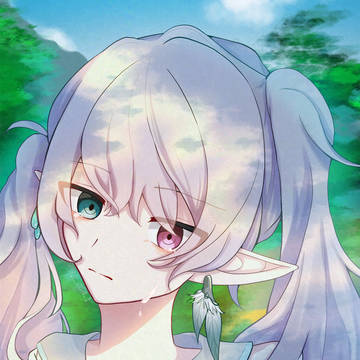 エルフ村の木漏れ日の中で